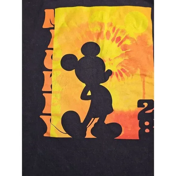 RARE NEFF DISNEY MICKEY MOUSE BLACK SHIRT 3XL VTG Disney Style Beach Mickey - Picture 2 of 5